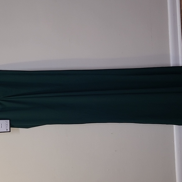 Emerald Sundae Green Asymmetrical Ruched Maxi Dress - Picture 6 of 9